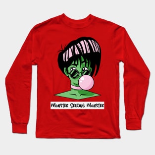 Halloween Frankenstein Girl with Bubblegum Long Sleeve T-Shirt